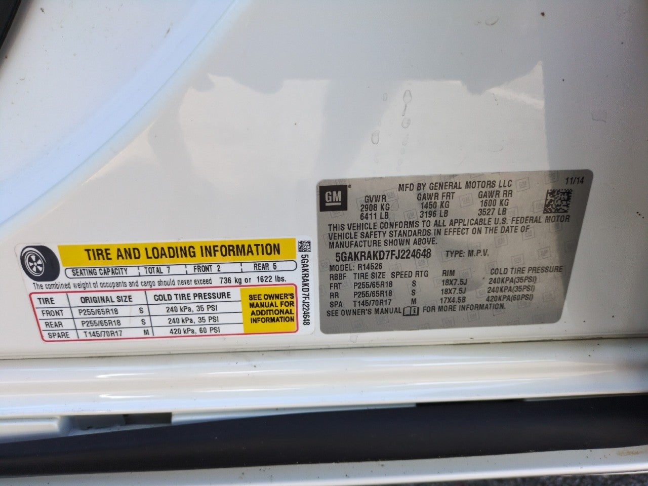 2015 Buick Enclave Convenience