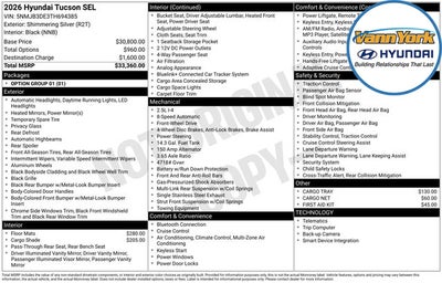 2026 Hyundai TUCSON SEL