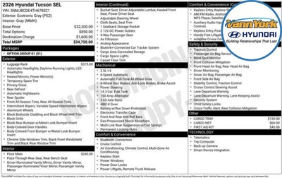 2026 Hyundai TUCSON SEL