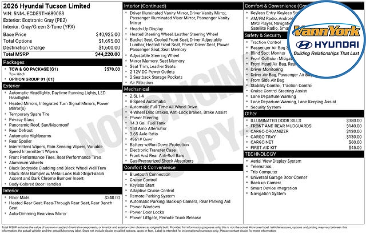 2026 Hyundai TUCSON Limited