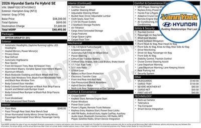 2026 Hyundai SANTA FE HYBRID SE