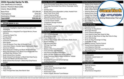 2026 Hyundai SANTA FE SEL