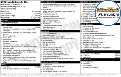 2026 Hyundai SANTA FE SEL