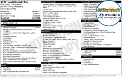 2026 Hyundai SANTA FE SEL