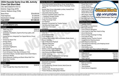 2026 Hyundai SANTA CRUZ SEL Activity