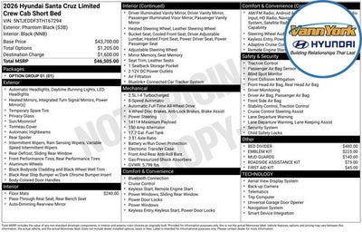 2026 Hyundai SANTA CRUZ Limited