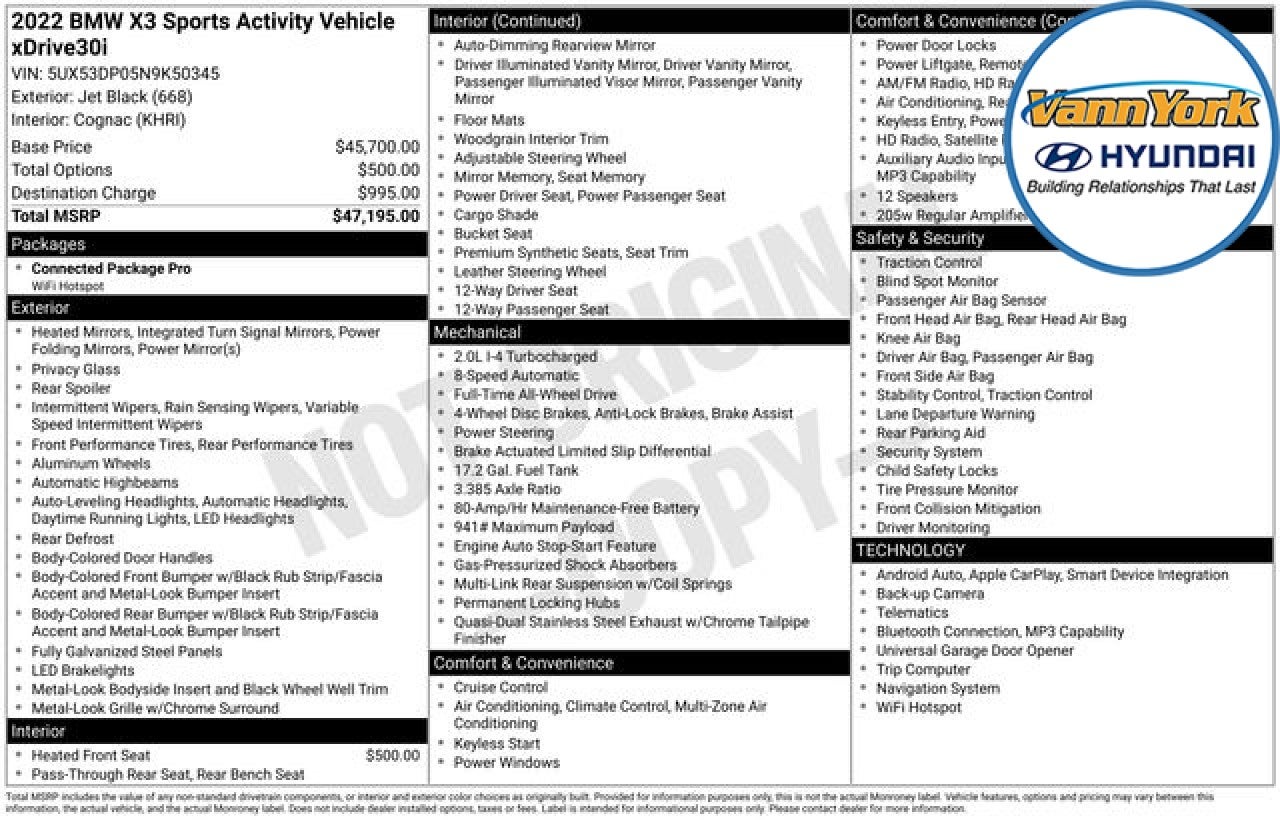 2022 BMW X3 xDrive30i