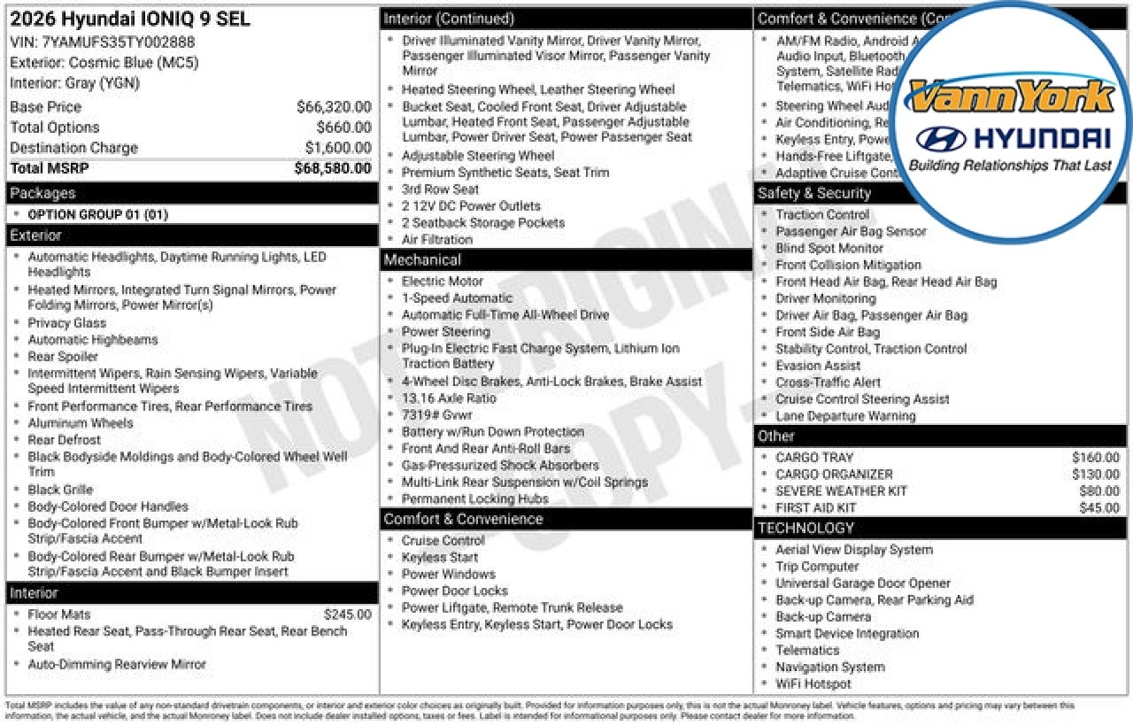 2026 Hyundai IONIQ 9 SEL