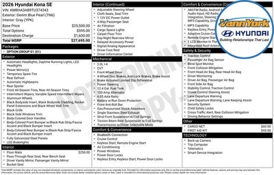 2026 Hyundai KONA SE