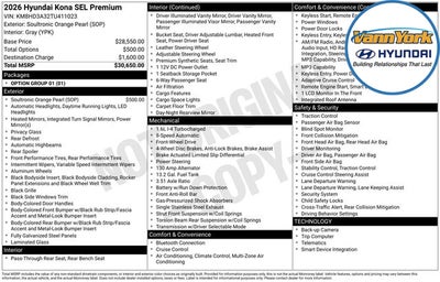 2026 Hyundai KONA SEL Premium