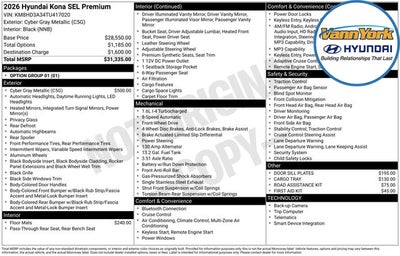 2026 Hyundai KONA SEL Premium