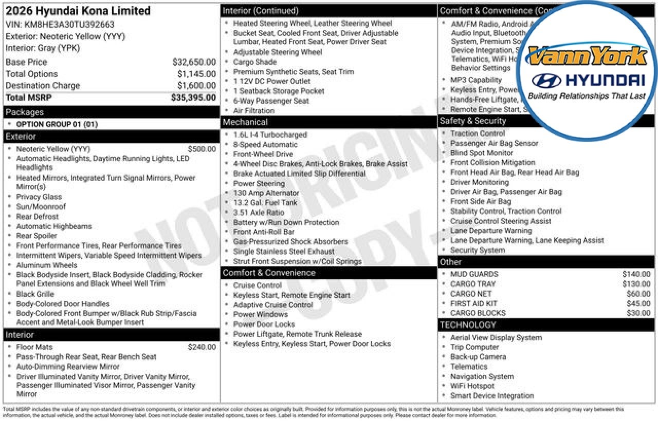 2026 Hyundai KONA Limited