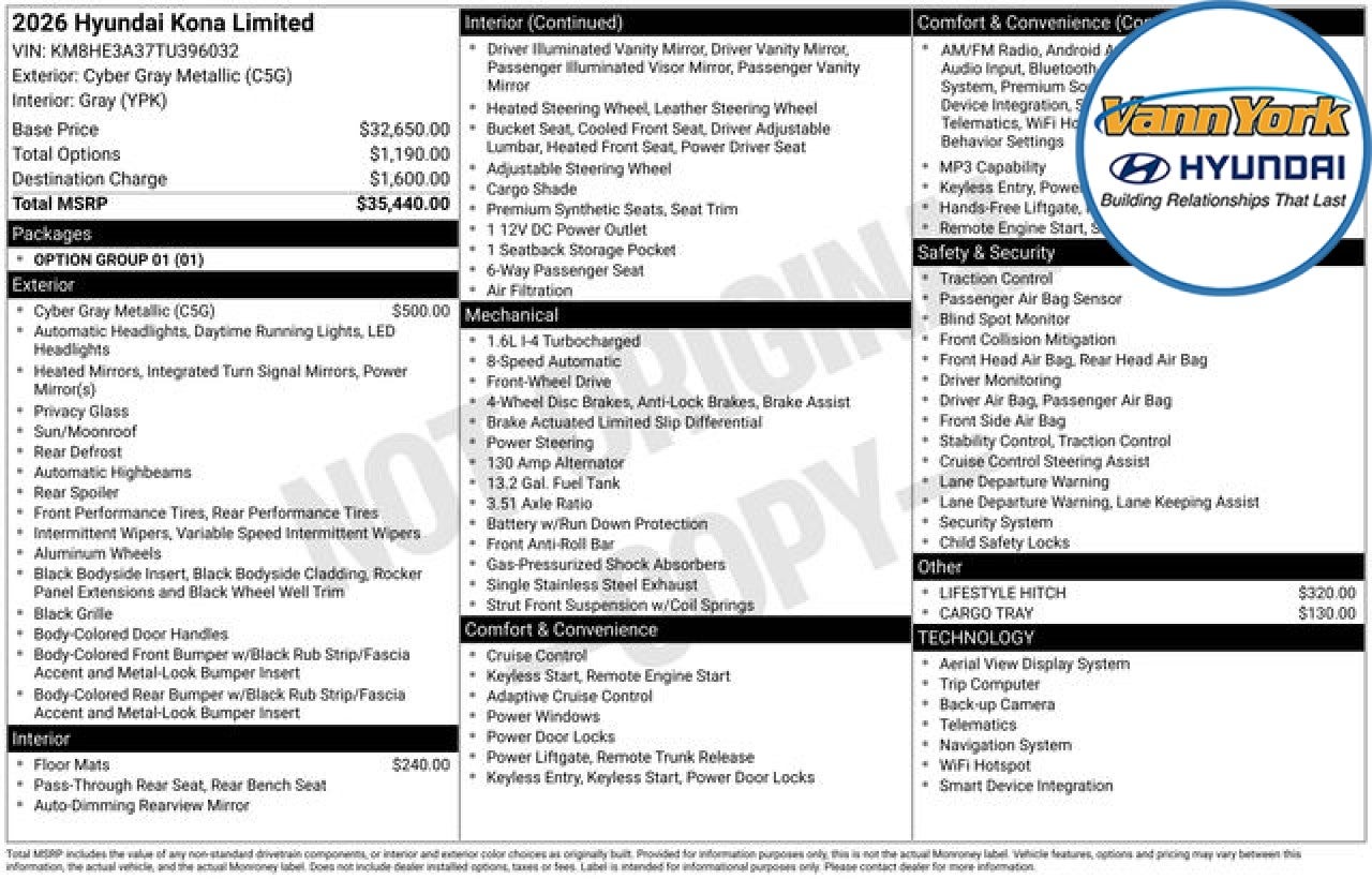 2026 Hyundai KONA Limited