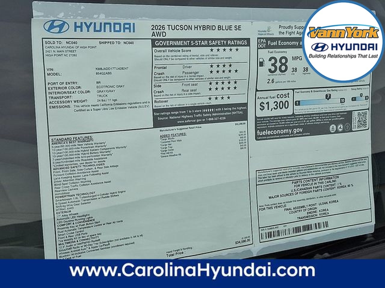 2026 Hyundai TUCSON HYBRID Blue SE