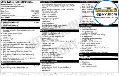 2026 Hyundai TUCSON HYBRID SEL