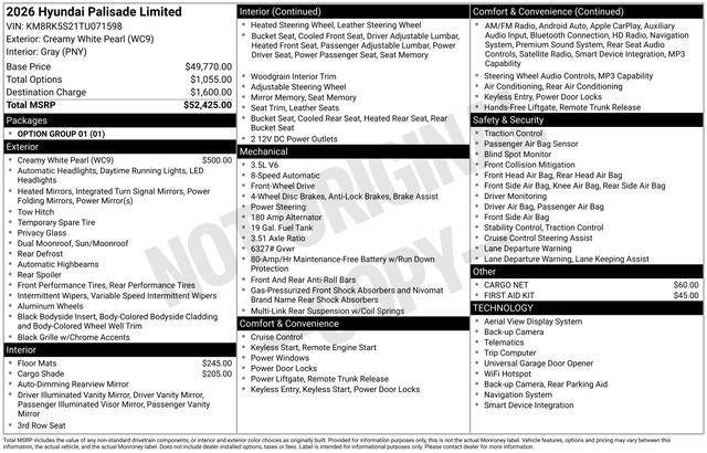 2026 Hyundai PALISADE Limited FWD