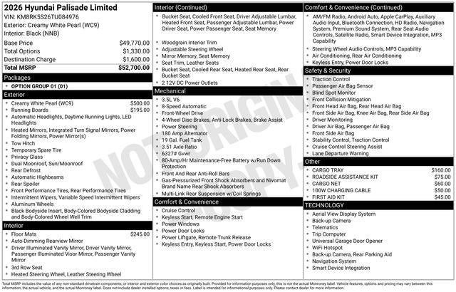 2026 Hyundai PALISADE Limited FWD