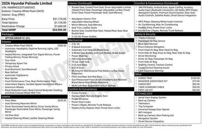 2026 Hyundai PALISADE Limited AWD