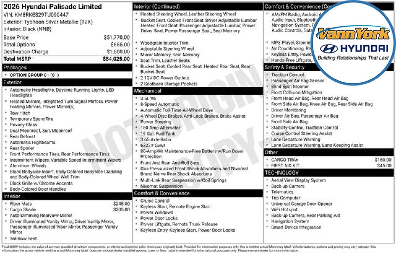 2026 Hyundai PALISADE Limited