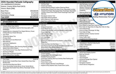 2026 Hyundai PALISADE Calligraphy
