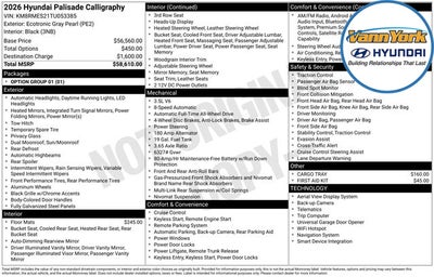 2026 Hyundai PALISADE Calligraphy