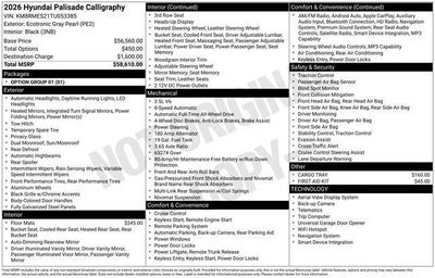 2026 Hyundai PALISADE Calligraphy AWD