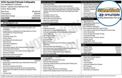 2026 Hyundai PALISADE Calligraphy