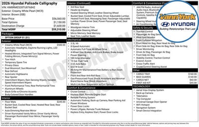 2026 Hyundai PALISADE Calligraphy