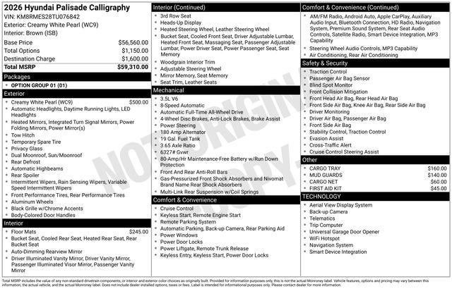2026 Hyundai PALISADE Calligraphy AWD