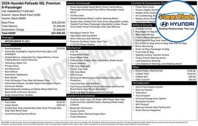 2026 Hyundai PALISADE SEL Premium 8P