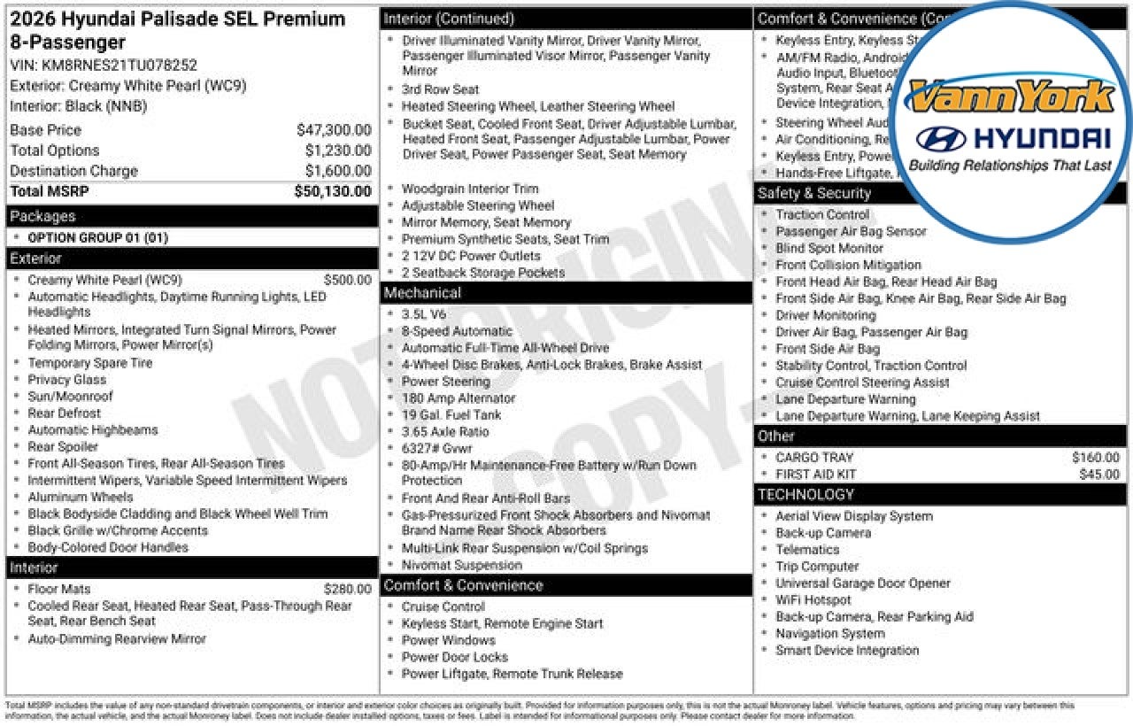 2026 Hyundai PALISADE SEL Premium 8P