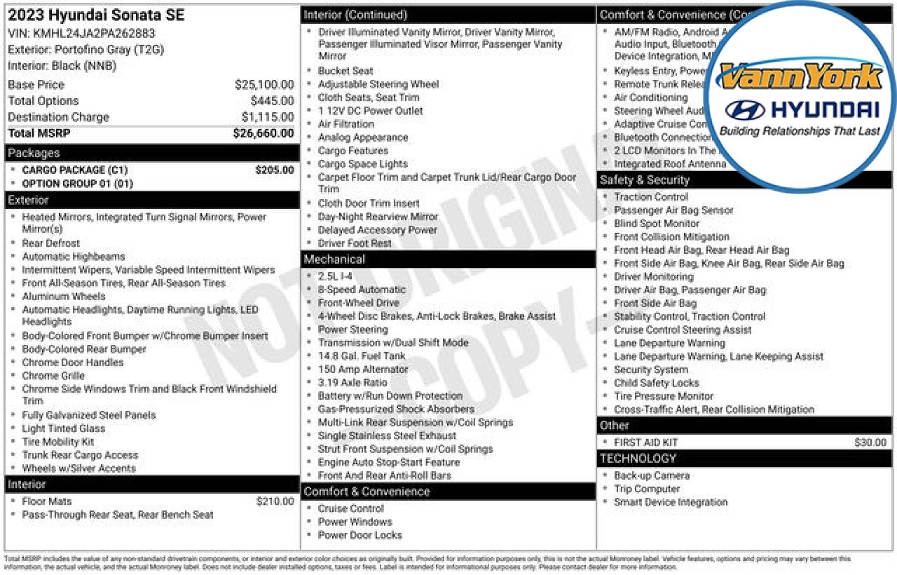 2023 Hyundai SONATA SE
