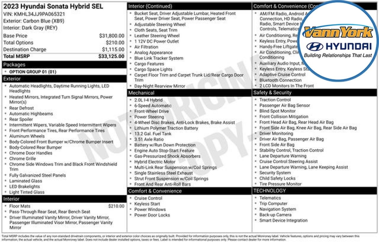 2023 Hyundai SONATA HYBRID SEL