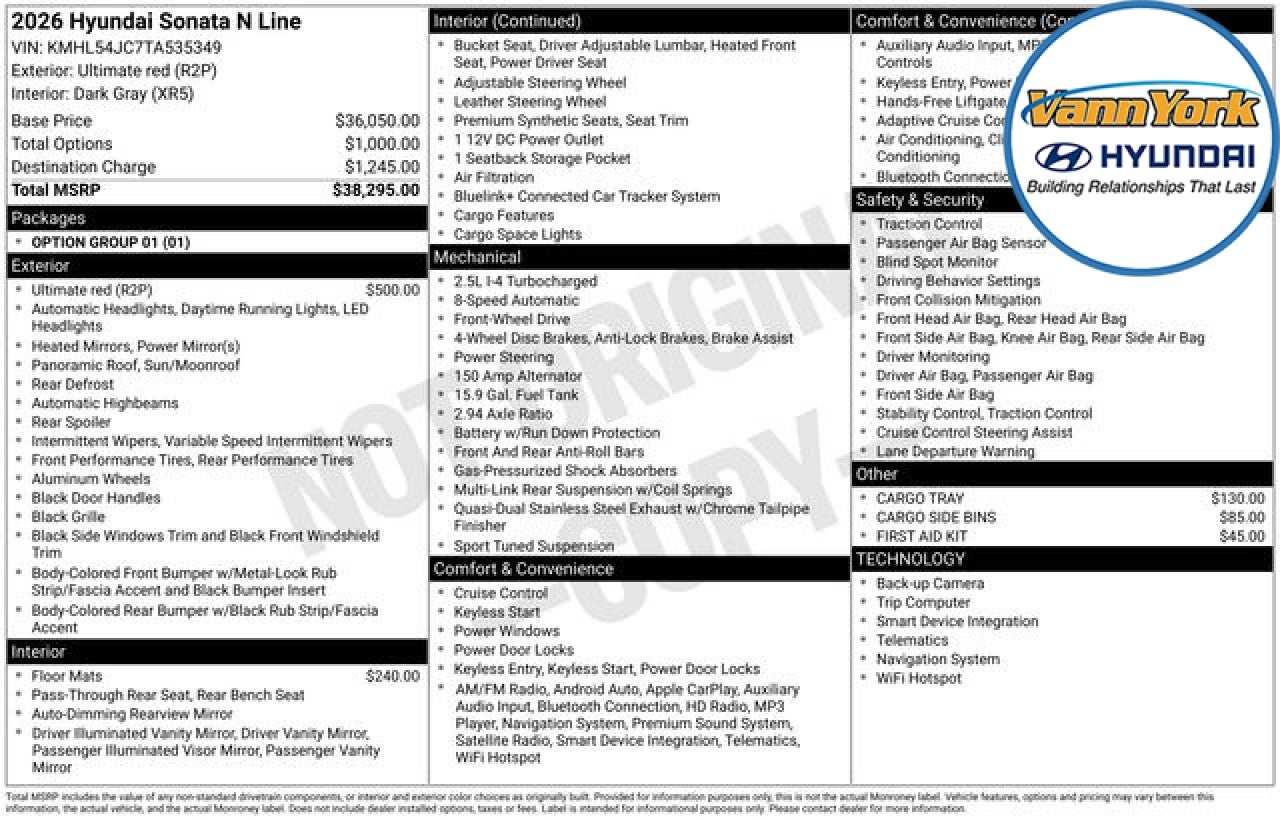 2026 Hyundai SONATA N Line