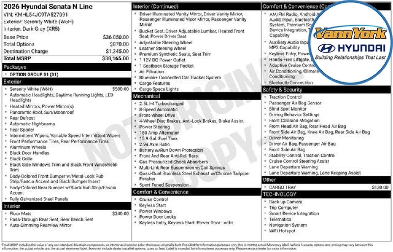 2026 Hyundai SONATA N Line