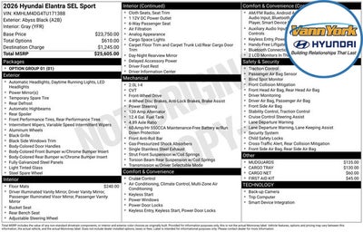 2026 Hyundai ELANTRA SEL Sport
