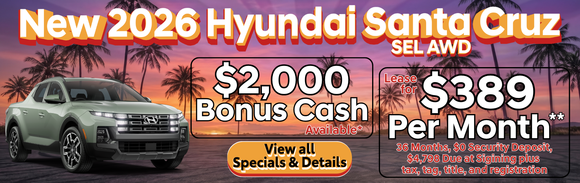 New 2026 Hyundai Sanata Cruz SEL AWD 