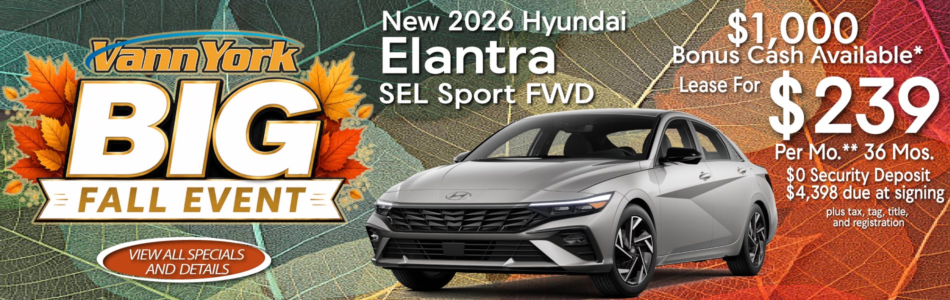 2026 Hyundai Elantra SEL Sport FWD Special