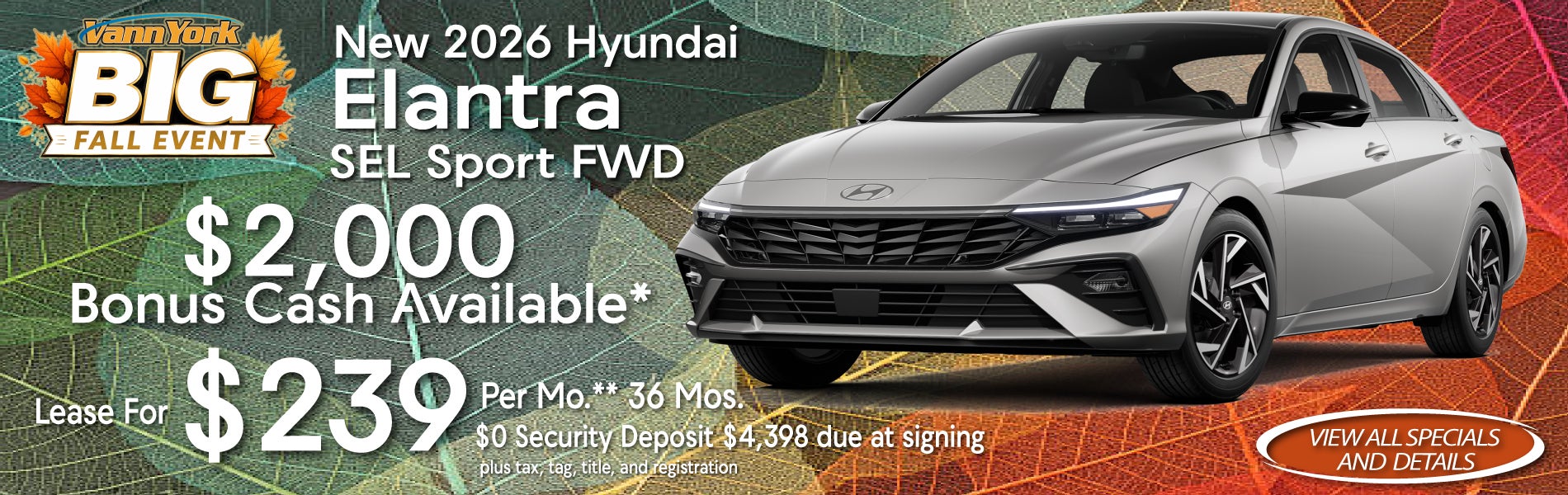 2026 Hyundai Elantra SEL Sport FWD Special