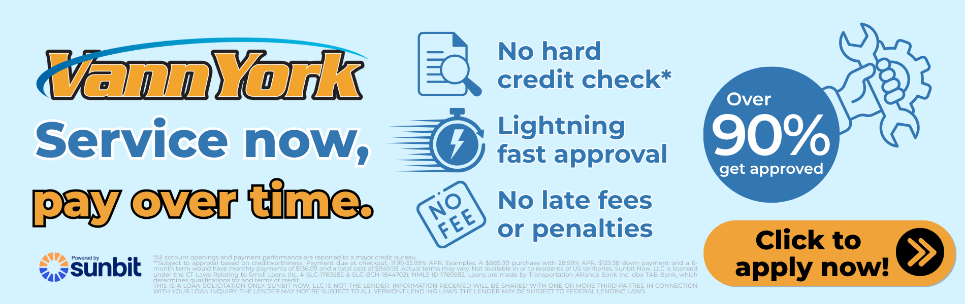 Service now, pay over time.