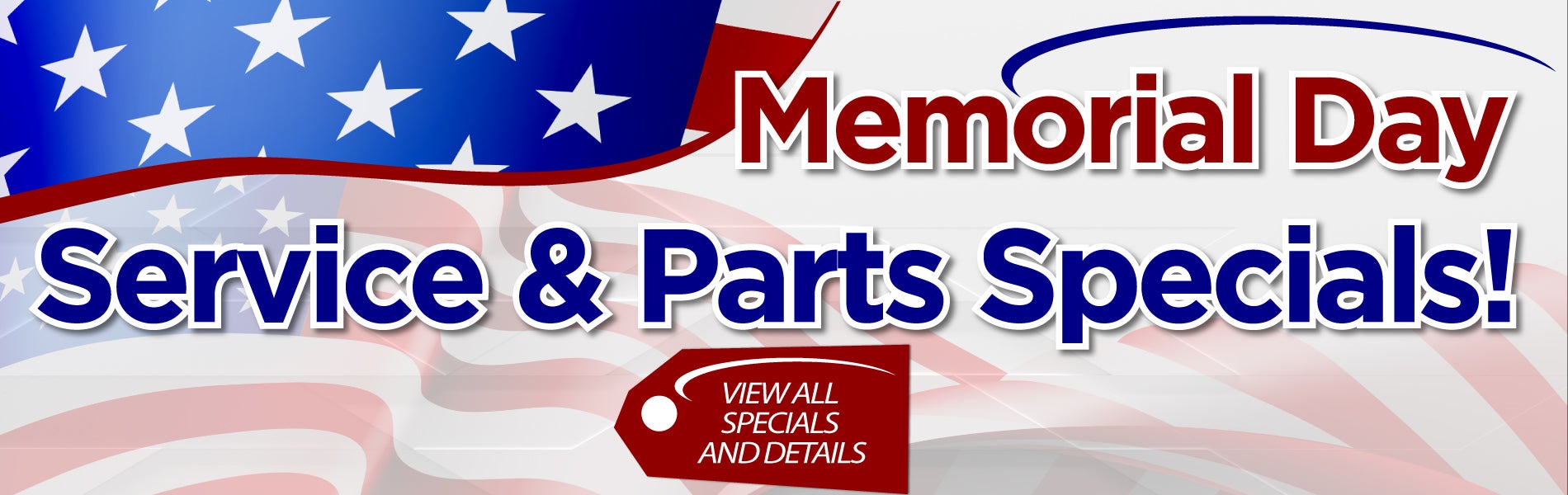 Memorial Day Service and Parts Sales Event
